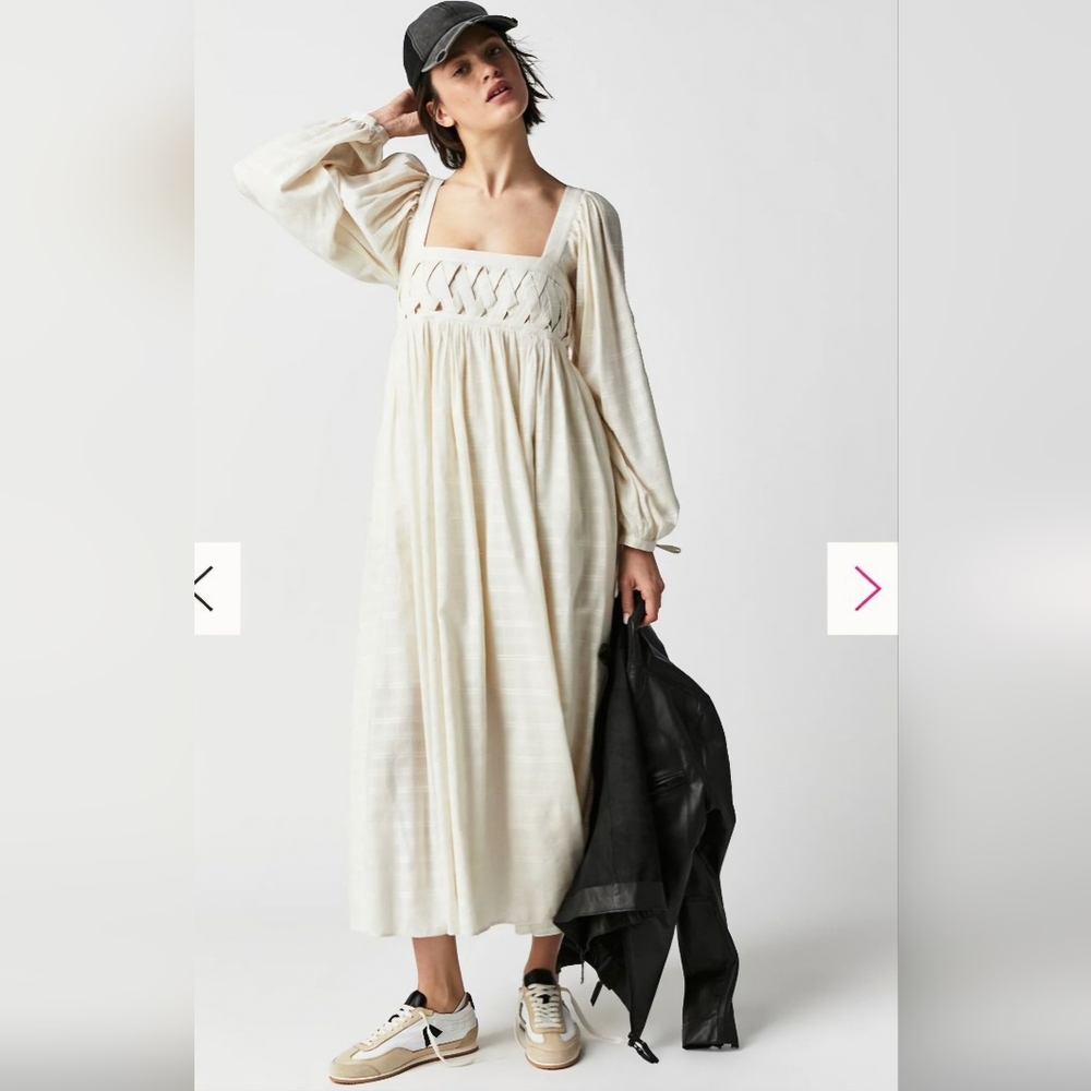Free People Dreamweaver Maxi Dress in Cream size XS